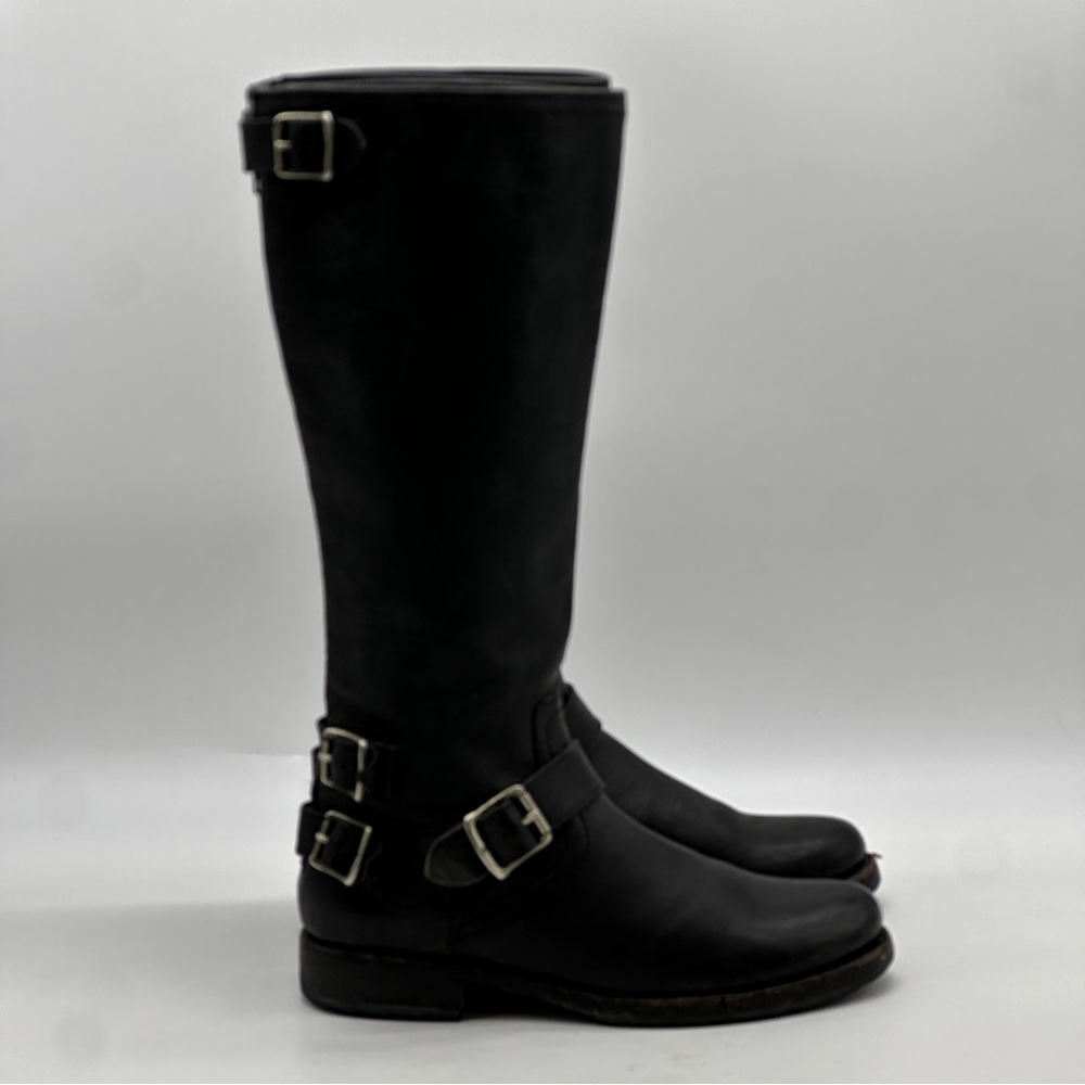 Frye Veronica Back Zip Tall Moto Boots. Size 8